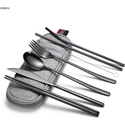 Cutlery Tableware Cutlery Portable Stainless Steel Cutlery Set Travel Stainless Steel Dinner Set Tableware Travel Set