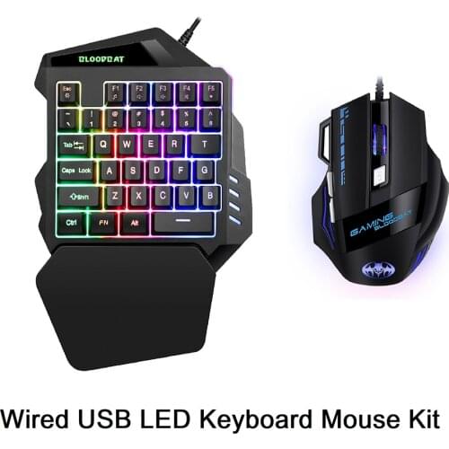 USB Wired LED Keyboard Mouse Kit Ergonomic Backlight Gaming Mouse Keyboard Set Gamer Laptop Computer Mouse For Home Gamer Set
