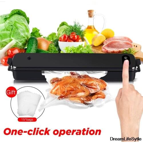 Kitchen vacuum sealing machine mini portable food preservation packaging protector household film container food sealing machine