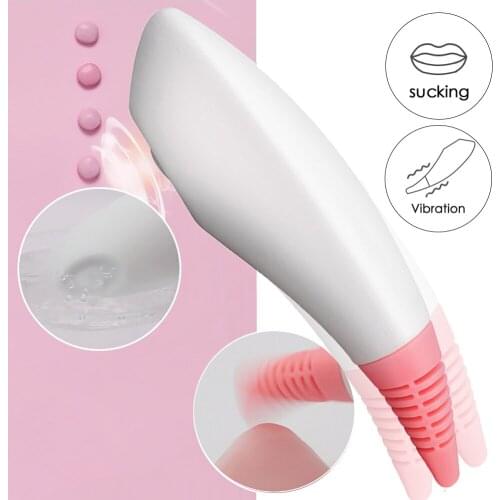 Powerful Clit Sucker Vibrator Tongue Vibrating Nipple Sucking Blowjob Clitoris Stimulator Etotic Sex Toys for Women Masturbator