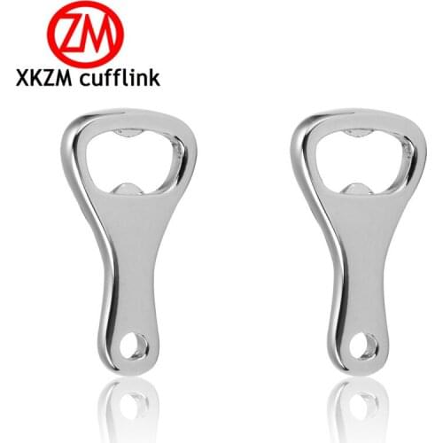 XKZM High Quality Men Cuff Links Vintage Mens Wedding Party Gift Classical Bottle opener Cufflinks engraved silvery
