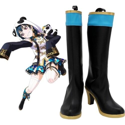 Love Live Yoshiko Tsushima Cosplay Boots High Heel Shoes Custom Made