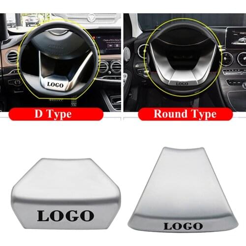 Car Logo Badge Steering Wheel Emblem Decoration Trim Stickers Cover Accessories Fit for Mercedes AMG C E Class GLA GLC CLS New