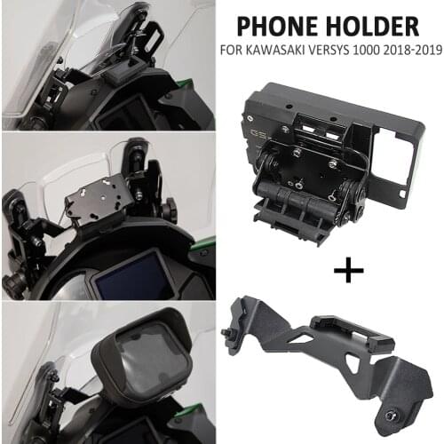 2018 2019 2020 NEW Motorcycle Accessories For Kawasaki Versys 1000 VERSYS1000 GPS Black Navigation Bracket Mount