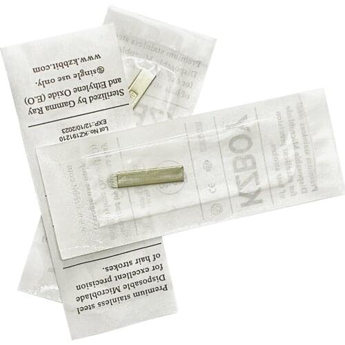 25PCS PCD19Pins U-shape Microblades Microblading needles with Individually Packaging for Permanent Makeup