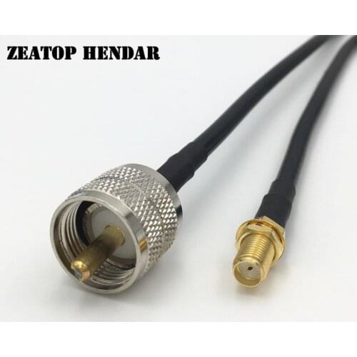 5Pcs UHF PL259 Male Jack to SMA Female Plug RG58 / LMR195 RF Cable Coaxial Pigtal Wire Connector 20CM 30CM 50CM 1M 2M 3M 5M 10M