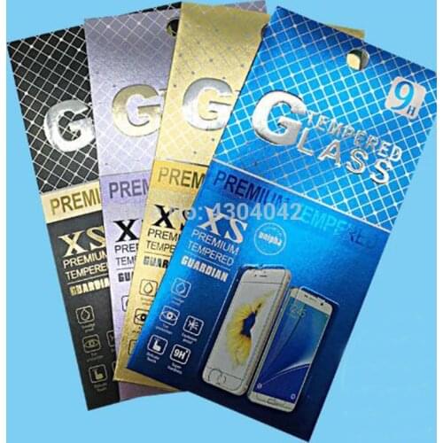 50pcs/lot Mobile Phone Premium Tempered Glass Film Guard Retail Packaging Box for iphone4 5 6S 7 plus Galaxy S5 S4 Paper Package