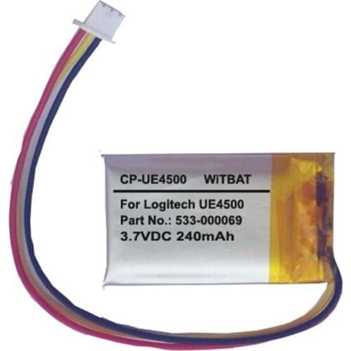 3.7V Battery for Logitech UE310 UE3500 UE4500 Wireless Headset Earphone Li-Polymer Polymer Rechargeable Accumulator Replacement