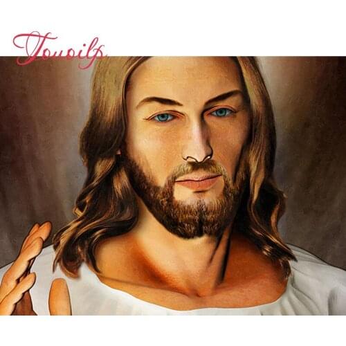 TOUOILP Full Square/Round Drill 5D DIY Diamond Painting "Religious Jesus" Embroidery Cross Stitch Mosaic Home Decor Gift