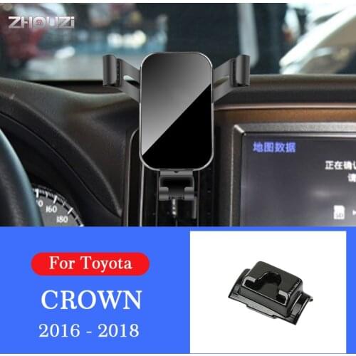 Car Mobile Phone Holder Stand GPS Stand Navigation Gravity Bracket For Toyota Crown 2016-2018 Car Accessories