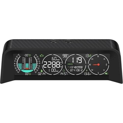 Car Head Up Display with HUD Screen Smart GPS Tire Pressure Monitor Inclinometer with Tire Pressure & Temperature X92