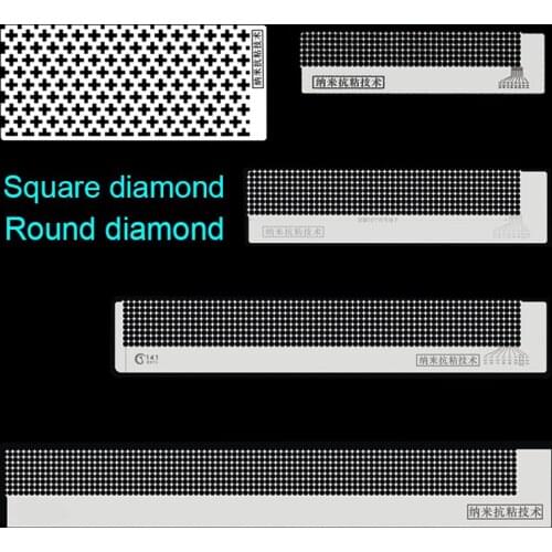 DIY Diamond Painting Cross Stitch Tools Ruler Drawing Square Round Diamond Embroidery Accessory Stainless Steel