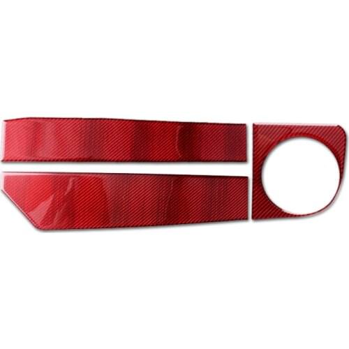 For Ford Mustang 09-13 Passenger side air outlet Car Ignition Decoration carbon fiber Automotive Interior Stickers Accessories