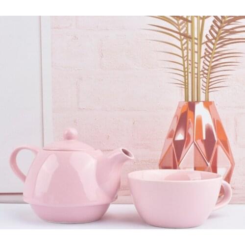 European pink Ceramic Teapot afternoon tea set teapot
