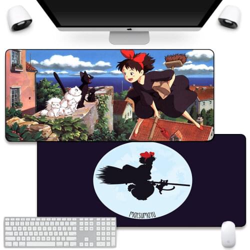 40*90CM Anime KiKi Delivery Service Mouse Pad Comtuper DeskMat LargeMousepad Carpet Gaming Accessoroes Laptop Gamer Keyboard Mat