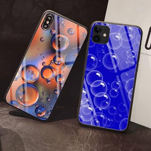 Water drops cool Phone Case Tempered Glass For iPhone 12 Pro Max Mini 11 Pro XR XS MAX 8 X 7 6S 6 Plus SE 2020 case