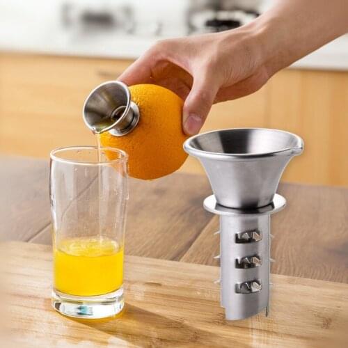 Mini Juicer Handhold Orange Lemon Juice Maker Stainless Steel Manual Squeezer Press Squeezer Citrus Juicer