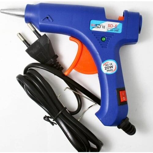 Mini Electric Hot Melt Glue Gun With Trigger 20W Adhesive Hot Melt Glue Sticks Craft Accessories