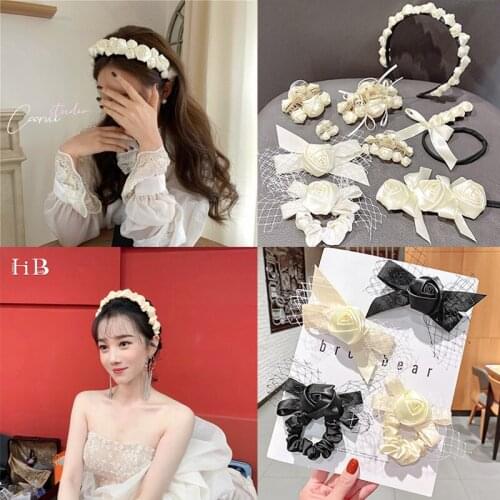 MueRaa Roses Elegant Women Girls Hairband Headband Bangs Hair Making Tools Korean Style Gentle Lady Hair Accessories Hair Claws