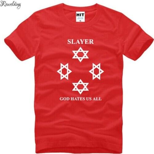 Slayer God Hates Us All Speed Metal Rock Mens T-Shirt T Shirt Men Summer Short Sleeve Cotton Casual Top Tee Camisetas Hombre