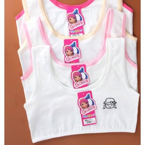 2019 new Wire Free Training bra Kids Girls Underwear Sports Vest Bra young girl Solid cotton underwear bra Young Girl Bra