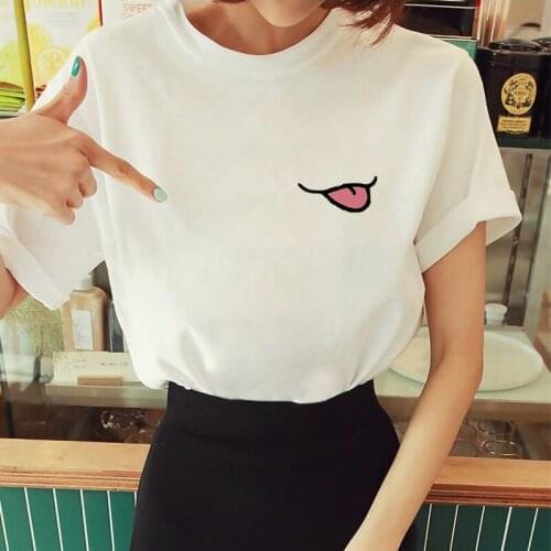 New for 2021 Cool fashion T-shirt for women Kawaii Cat Painted Pattern Summer tee shirt femme anime clothes
