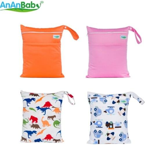 Plain Color Baby Products New Arrival Parents Choice Wet Bag With Zipper Pockets Diaper Bags Plain And Machine Series
