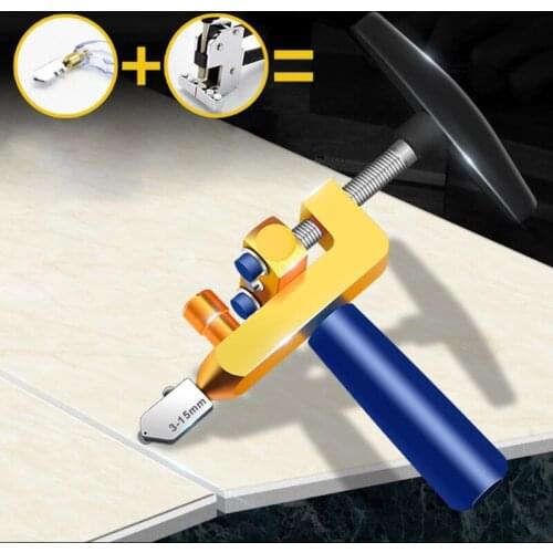 Manual Tile Mirrors Cutter Multi-Functional Glass Cutter Set Ceramic Tile Opener Easy Glass Tile Cutter Alloy