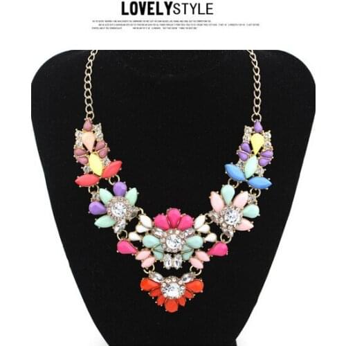 SHOUR * K luxury double water droplets collarbone female accessories Retro hand folk charm Necklace,hot short Charm necklace