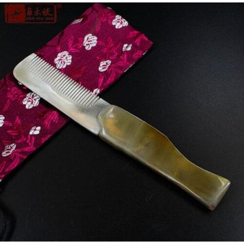 Foldable Horn comb Portable Folding Comb Anti-Static Hairbrush Handmade Natural Ox Horn Combs 100pcs