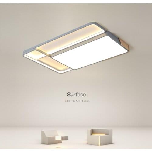 New Modern Chandelier Lighting Nordic-style Square Metal Lampshade Living Room Bedroom Lighting Simple