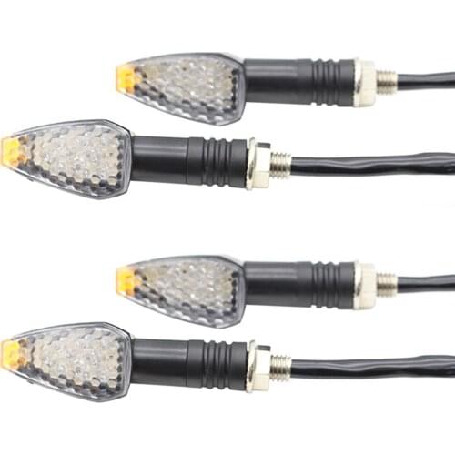 4pcs Riding Waterproof For Motorcycle Turn Signal Light ABS Safety Universal Night Durable Micro LED Lightweight Indicator Lamp