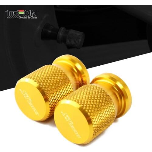 TREON Store For Honda ST1300 All Years 1 Pair Motorcycle Accessories Wheel Tire Valve Stem Airtight Air Covers Caps CNC Aluminum