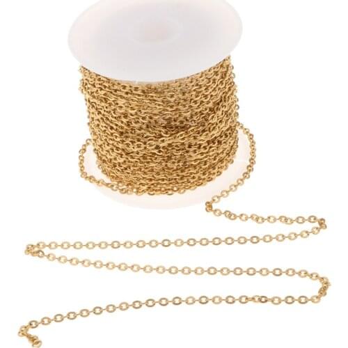 Curb Chain Link in Bulk for Necklace Jewelry Accessories DIY Making 2.2/3mm