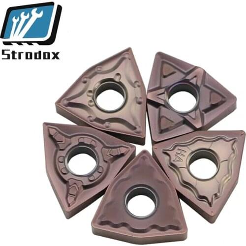 10 pcs/lot Triangular stainless steel cutter WNMG080404 WNMG080408 EN205 lethes machine tools Truning insert Blade OM ES EM EF