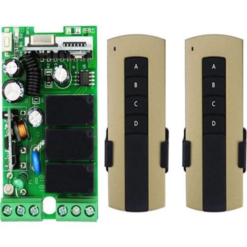 1000m Smart Multiple AC110V 220V 230V 3CH Wireless Relay RF Remote Control Switch Receiver remote controller garage door opener