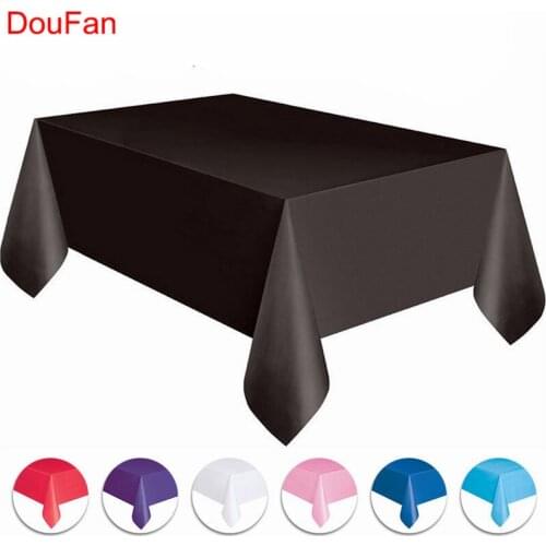 137x183cm PVEA Disposable Tablecloths Solid Color Wedding Birthday Party Table Cover Rectangle Desk Cloth Wipe Covers Tablecloth