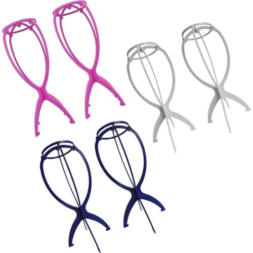 2pcs Wig Drying Stand Holder 14 inch Plastic Folding Wig Dryer Hat Display Storage Rack