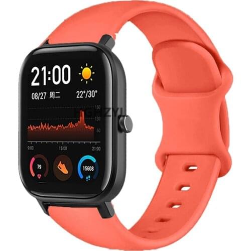 20MM Silicone Bands For Amazfit GTS/GTS 2/GTS 2 mini/GTR 42mm Band Replacement Watch Straps For Amazfit Bip U Pro pop Bracelet