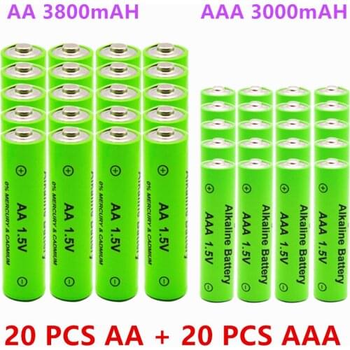 AA + AAA Rechargeable AA 1.5V 3800mAh/1.5V AAA 3000mah Alkaline Battery Various Electronic Products Replace Battery Ni-MhBattery