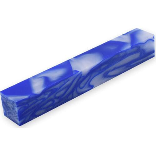 Acrylic pen blank(White with blue line) RZ-LB27A-BL