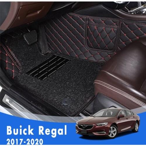 Car Floor Mats For Buick Regal 2020 2019 2018 2017 Double Layer Wire Loop Carpets Foot Pedal Auto Accessories Car Styling Rugs