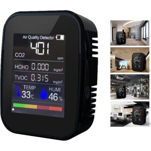 AXYC White/Black CO2 Detector TVOC HCHO Tester Multifunctional 5 in1/3 in1 Air Quality Meter Stronger Core LCD Display Meter