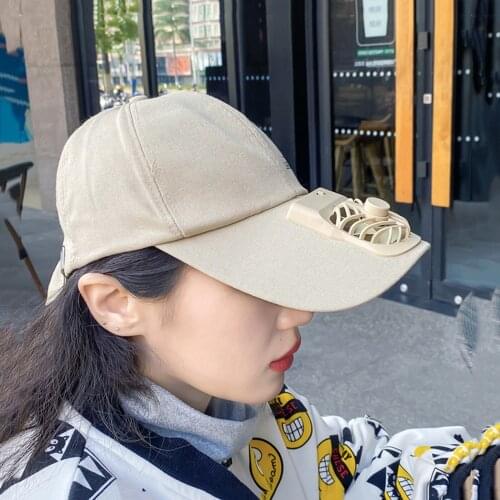 Unisex Baseball Hat with Mini Fan Letters Print Snapback Cap with Adjustable Belt UV Protection Sun Hat for Men Women
