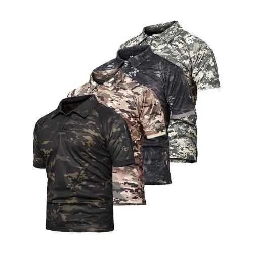 Quick Drying Tactical T Shirt Men Summer Military Camouflage T-shirt Male Breathable Short Sleeve TShirts Plus Size S-5XL