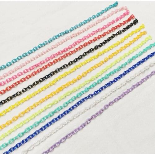 50cm*10pieces 6-8mm diy ab plating Acrylic Link Chain.Lobster Clasp chains.For woman Necklace jewelry Making accessories 2021new