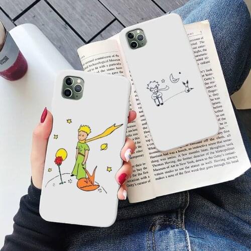 Little Prince cartoon story book Phone Case Candy Color for iPhone 6 7 8 11 12 s mini pro X XS XR MAX Plus