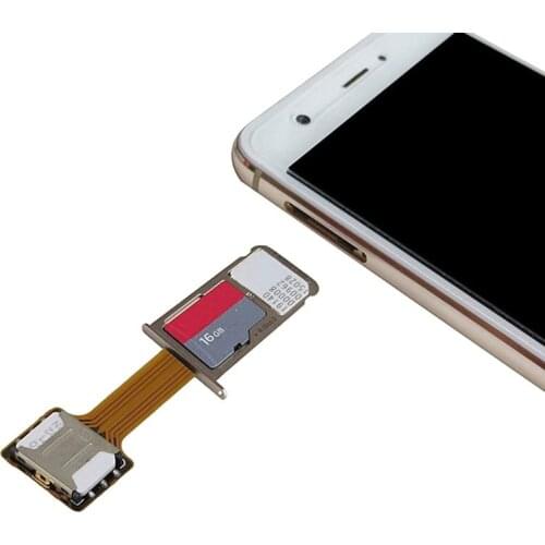 Hybrid Double Dual SIM Card Adapter for android Phone Extender Nano Mic