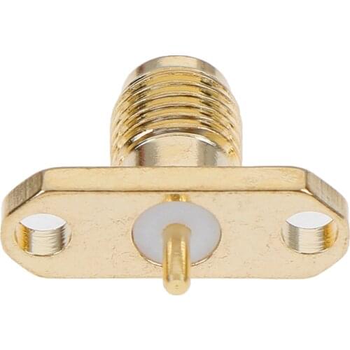SMA Female 2 Hole Panel Flange Jack With Solder Post Terminal RF Connector