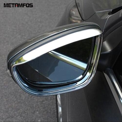 For Volkswagen Scirocco 2009-2016 2017 Chrome Side View Rear View Door Mirror Visor Sun Shade Rain Guard Shield Car Accessories